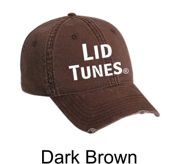 Lid Tunes Distressed Visor Dark Brown Cap